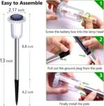 DenicMic Solar Lights Outdoor 15 Pack Waterproof 6000K Cold White LED Stainless ... - Image 5