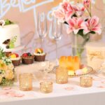 MATAHUM 20 Pcs Gold Glitter Diamond Tealight Candle Holders, Luxury Glass Votive... - Image 5