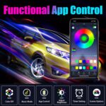Miytsya 1 PC Car LED Strip Lights, 16 Million Colors 5 in 1 with 236 inches Fibe... - Image 3