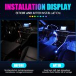 Miytsya 1 PC Car LED Strip Lights, 16 Million Colors 5 in 1 with 236 inches Fibe... - Image 4