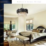 A AXILIXI Modern Crystal Chandelier Black Round Chandelier for Dining Room, Drum... - Image 5