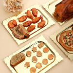 Honeydak 4 Pcs Gold Rectangle Serving Trays Heavy Duty Disposable Paper Cardboar... - Image 6