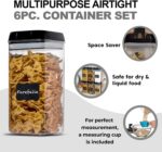 Shazo Airtight Food Storage Containers with Lids - 6 PC BPA Free Clear Plastic C... - Image 4