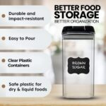 Shazo Airtight Food Storage Containers with Lids - 6 PC BPA Free Clear Plastic C... - Image 5