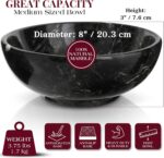 Gusto Nostro 8" Luxury Black Marble Decorative Bowl for Coffee Table - Elegant M... - Image 4