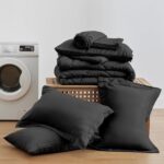 Love's cabin King Size Comforter Set Black, 7 Pieces King Bed in a Bag, All Seas... - Image 7