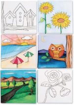 S & S Worldwide Paint-Your-Own Designer Canvas Set II, 2 each of 6 Pre-Printed D... - Image 4