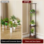 Homsorout Plant Stand Indoor Outdoor - Heavy Duty Metal 2-tier Hanging Plant Hol... - Image 4