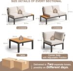 5-Person Outdoor Patio Furniture Set, Durable Metal Frame Outdoor Sectional with... - Image 3