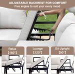 5-Person Outdoor Patio Furniture Set, Durable Metal Frame Outdoor Sectional with... - Image 6