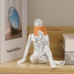GRAPMKTG Home Decor Pulp Reading Women Thinker Statue Aesthetic Sculpture Room D... - Image 4