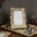 Cuspin Vintage 4x6 Picture Frame, Gold Frames Palm Leaves Textured Hand-Crafted ... - Image 3