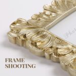 Cuspin Vintage 4x6 Picture Frame, Gold Frames Palm Leaves Textured Hand-Crafted ... - Image 7
