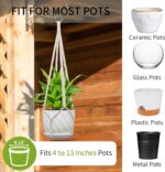 Macrame Plant Hanger, Fits 4-13 Inch Pots, Boho Hanging Plant Holder for Indoor ... - Image 4