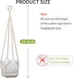 Macrame Plant Hanger, Fits 4-13 Inch Pots, Boho Hanging Plant Holder for Indoor ... - Image 7