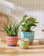 Metahom Ceramic Plant Pots, 3.8+4.9+5.8 Inch, Set of 3 Flower Pots with Drainage... - Image 5