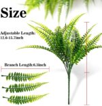 MAQIHAN 10 Pcs Fake Fern - Artificial Ferns for Outdoors - Faux Ferns for Outdoo... - Image 3