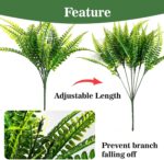 MAQIHAN 10 Pcs Fake Fern - Artificial Ferns for Outdoors - Faux Ferns for Outdoo... - Image 4