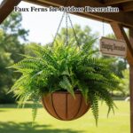 MAQIHAN 10 Pcs Fake Fern - Artificial Ferns for Outdoors - Faux Ferns for Outdoo... - Image 6