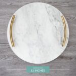 White Marble Tray with Gold Handles - Elegant Solid Marble - Chic Modern Elegant... - Image 4