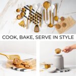 Gold Kitchen Utensils Set - 19-Piece Set Includes Stainless Steel Gold Utensils,... - Image 7