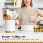 Gold Kitchen Utensils Set - 19-Piece Set Includes Stainless Steel Gold Utensils,... - Image 8