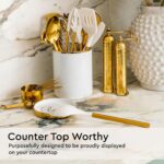 Gold Kitchen Utensils Set - 19-Piece Set Includes Stainless Steel Gold Utensils,... - Image 9