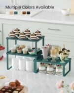 SONGMICS Cabinet Organizer Shelf, Set of 3 Kitchen Counter Shelves, Kitchen Stor... - Image 4