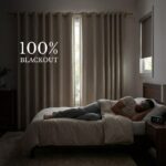 NICETOWN Natural 100% Blackout Linen Curtains 84 inch Long Burg for Living Room,... - Image 3