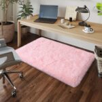 Dssimo Super Fluffy Throw Rugs for Bedroom, Modern Shag Pink Area Rug, Soft and ... - Image 4