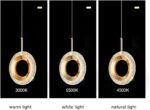 Nordic Ring LED Crystal Pendant Lamp Indoor Luxury Lighting Decor Hanging Lamp B... - Image 3