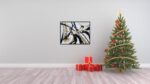 Yihui Arts Black White Canvas Wall Art - Hand Painted Modern Abstract Oil Painti... - Image 4