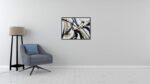Yihui Arts Black White Canvas Wall Art - Hand Painted Modern Abstract Oil Painti... - Image 5