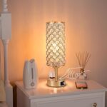 Hong-in Gold Lamps Set of 2, Dimmable Gold Lamps for Nightstand with USB-C+A & A... - Image 6
