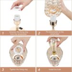 Hong-in Gold Lamps Set of 2, Dimmable Gold Lamps for Nightstand with USB-C+A & A... - Image 8