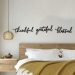 Thankful Grateful Blessed Letter Sign Metal Wall Decor, 3 Piece Black Letters Wa... - Image 3