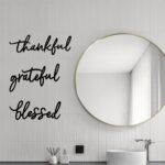 Thankful Grateful Blessed Letter Sign Metal Wall Decor, 3 Piece Black Letters Wa... - Image 4
