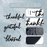 Thankful Grateful Blessed Letter Sign Metal Wall Decor, 3 Piece Black Letters Wa... - Image 5
