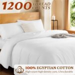 DEITAS 100% Cotton Duvet Covers - 1200 Thread Count, Luxury Egyptian Cotton Comf... - Image 3