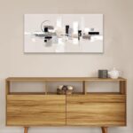 QSQ Abstract Canvas Art Wall Decor Black White Wall Art Painting Abstract Wall D... - Image 4