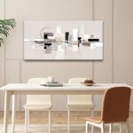 QSQ Abstract Canvas Art Wall Decor Black White Wall Art Painting Abstract Wall D... - Image 6