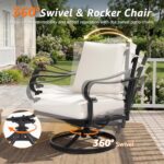 NATURAL EXPRESSIONS 4 Piece Patio Furniture Set, Vintage Metal Outdoor Conversat... - Image 4