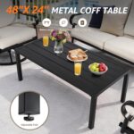 NATURAL EXPRESSIONS 4 Piece Patio Furniture Set, Vintage Metal Outdoor Conversat... - Image 7