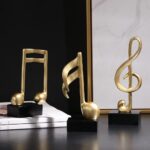 3Pcs Musical Sculptures Music Note Figurine Statue Decorative Ornaments Art Deco... - Image 3