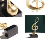 3Pcs Musical Sculptures Music Note Figurine Statue Decorative Ornaments Art Deco... - Image 4