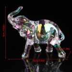 Light Luxury Cute Crystal Elephant Statue Mini Animal Statue Baby Elephant Ornam... - Image 3