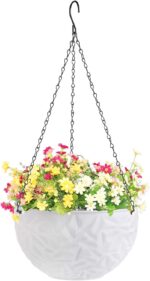 Foraineam 10.2 Inch Dual-pots Design Hanging Planters, Self-Watering Indoor Outd... - Image 3