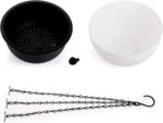 Foraineam 10.2 Inch Dual-pots Design Hanging Planters, Self-Watering Indoor Outd... - Image 4