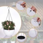 Foraineam 10.2 Inch Dual-pots Design Hanging Planters, Self-Watering Indoor Outd... - Image 5