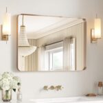 USHOWER Gold Bathroom Mirror 30"x40", Brushed Gold Rectangle Mirror for Over Sin... - Image 6